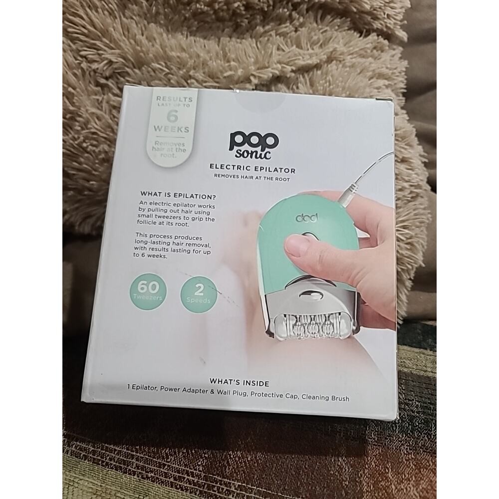 Pop Sonic Epilator MINT Corded Electric 2 Speeds for Legs & Arms
